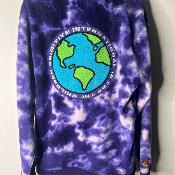 Primitive Skateboarding Hoodie Size Large Purple Graphic Design - Picture 5 of 6